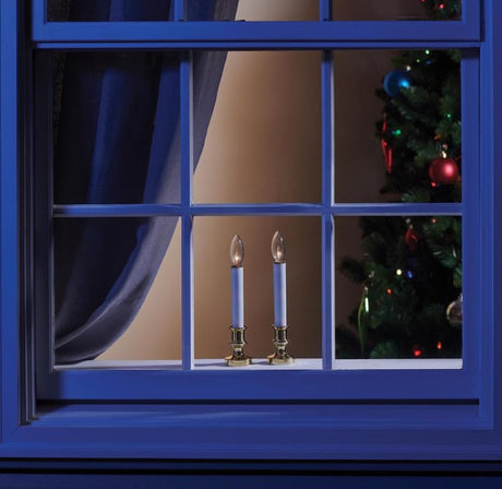 Set of 2 Battery-Operated Incandescent Candle Lights