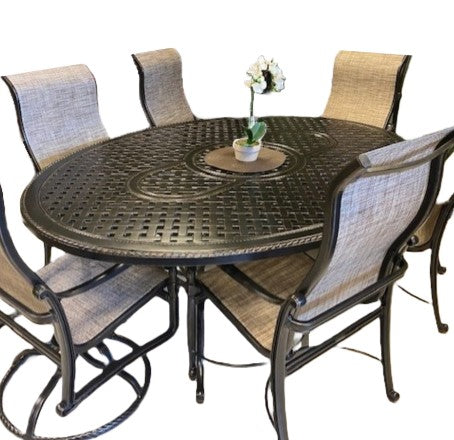 Bel Air Sling Cast Aluminum Patio Dining Sets