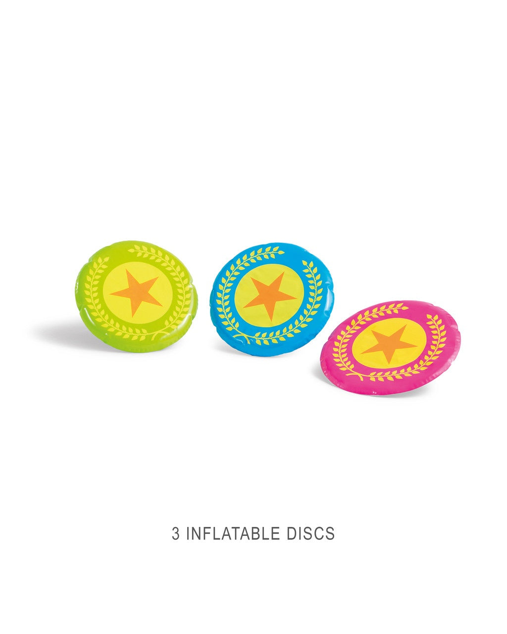 This image shows the three inflatable discs on a white background.