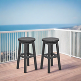 Slate Gray Resin Bar Stool