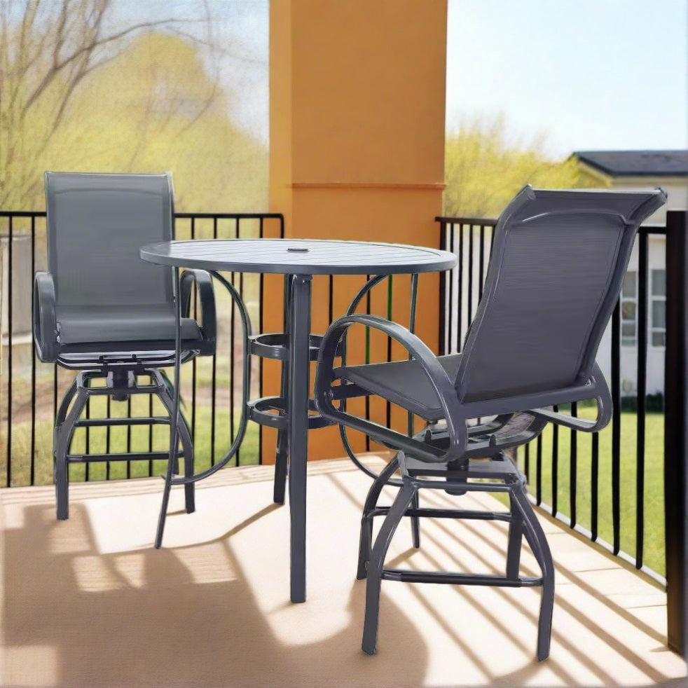 Dublin Gray High Dining Balcony Set