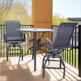 Dublin Gray High Dining Balcony Set
