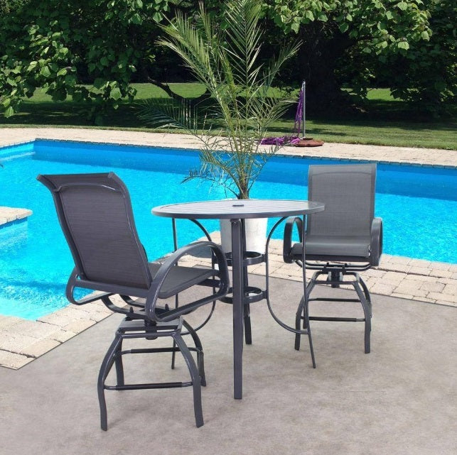 Dublin Gray High Dining Balcony Set