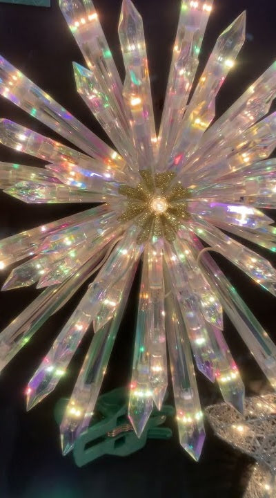 13.5" Warm White LED Starburst Christmas Tree Topper