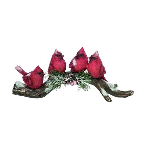 Cardinal Branch Decorative Accent