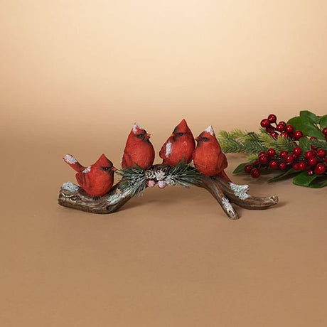 Cardinal Branch Decorative Accent