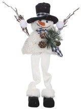 Buffalo Check Dangle Leg Snowman Shelf Sitter