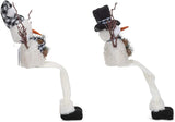 Buffalo Check Dangle Leg Snowman Shelf Sitter