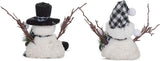 Buffalo Check Dangle Leg Snowman Shelf Sitter