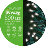 String of 500 pure white LED lights.