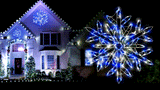 This animated image shows the LED snowflake lights twinkling.
