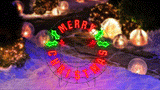 40" Merry Christmas LED Yard Wreath