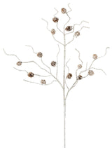 31" Glittered Pine Cone Birch Spray