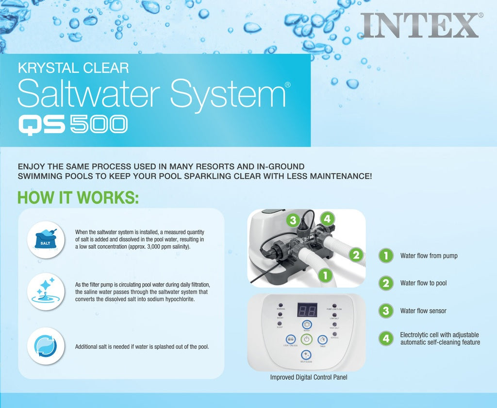 Intex Krystal Clear™ Saltwater System, CG-26667, 110-120V with
