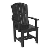 This is the Black colored Adirondack Arm Chair on a white background.