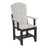 This is the Dove Gray and Black colored Adirondack Arm Chair on a white background.