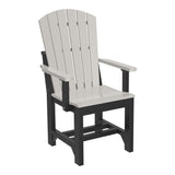 This is the Dove Gray and Black colored Adirondack Arm Chair on a white background.