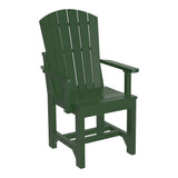 This is the Green colored Adirondack Arm Chair on a white background.