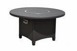 This image shows the black fire pit table on a white background.