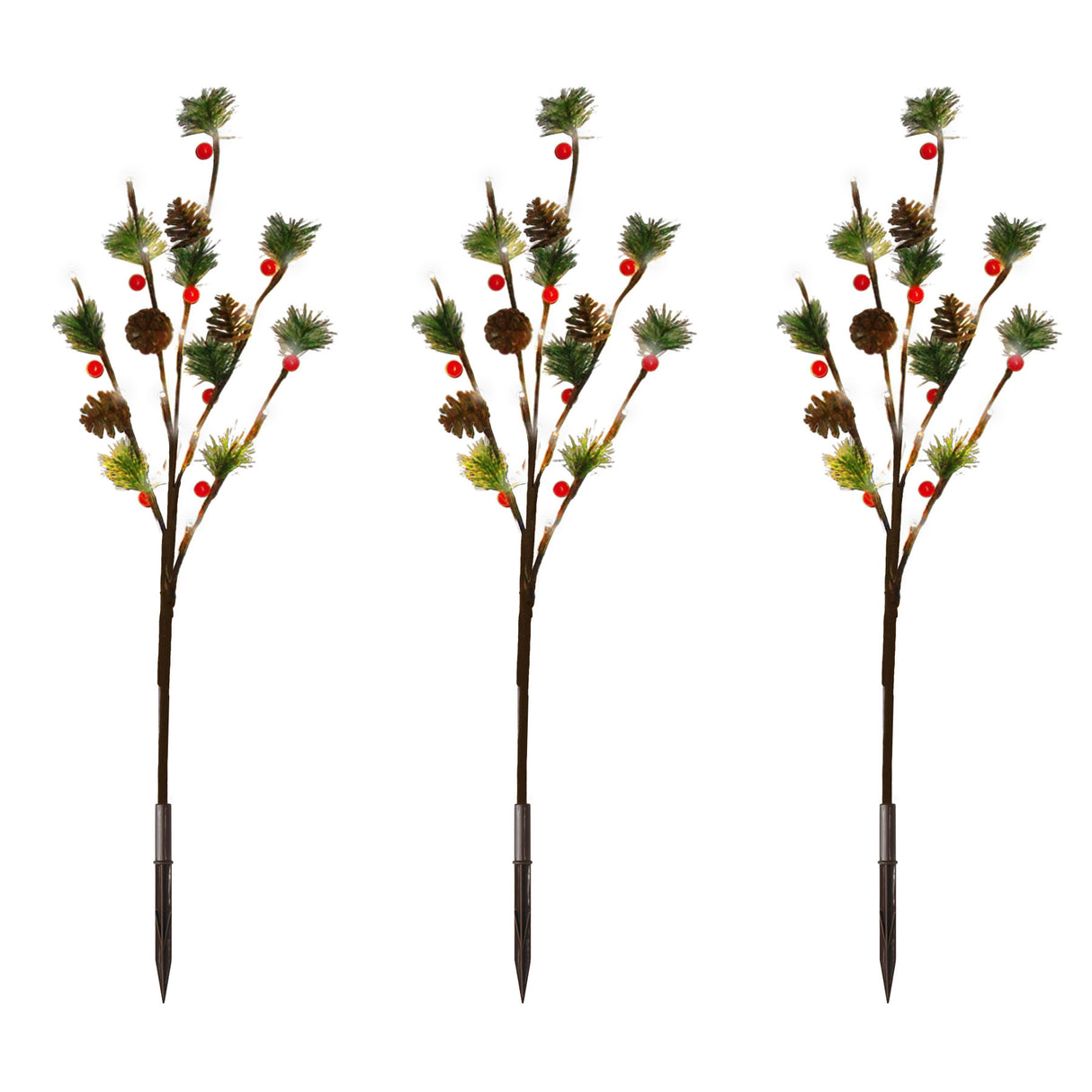 This image shows the three branch decorations on a white background.