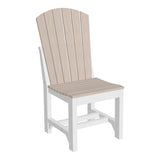This is the Birch and White colored Adirondack Side Chair on a white background.