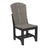 This is the Coastal Gray and Black colored Adirondack Side Chair on a white background.
