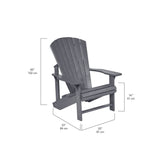 Measurements for an adirondack chair