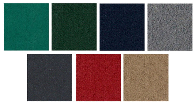 This image shows all the different color options available for this specific pool felt.