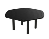 This image shows the black hexagon table on a white background.