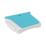 This is the Aruba Blue and White colored tete-a-tete table on a white background.
