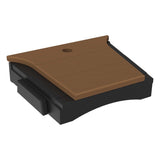 This is the Antique Mahogany and Black colored tete-a-tete table on a white background.