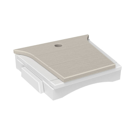 This is the Birch and White colored tete-a-tete table on a white background.