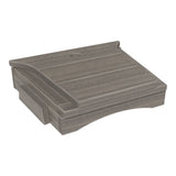 This is the Coastal Gray colored tete-a-tete table on a white background.