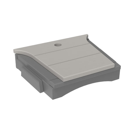 This is the Dove Gray and Slate colored tete-a-tete table on a white background.