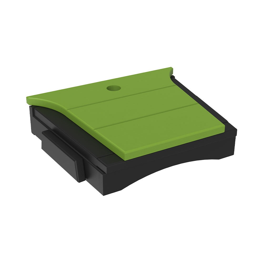 This is the Lime Green and Black colored tete-a-tete table on a white background.