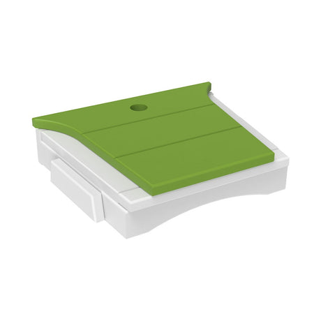 This is the Lime Green and White colored tete-a-tete table on a white background.
