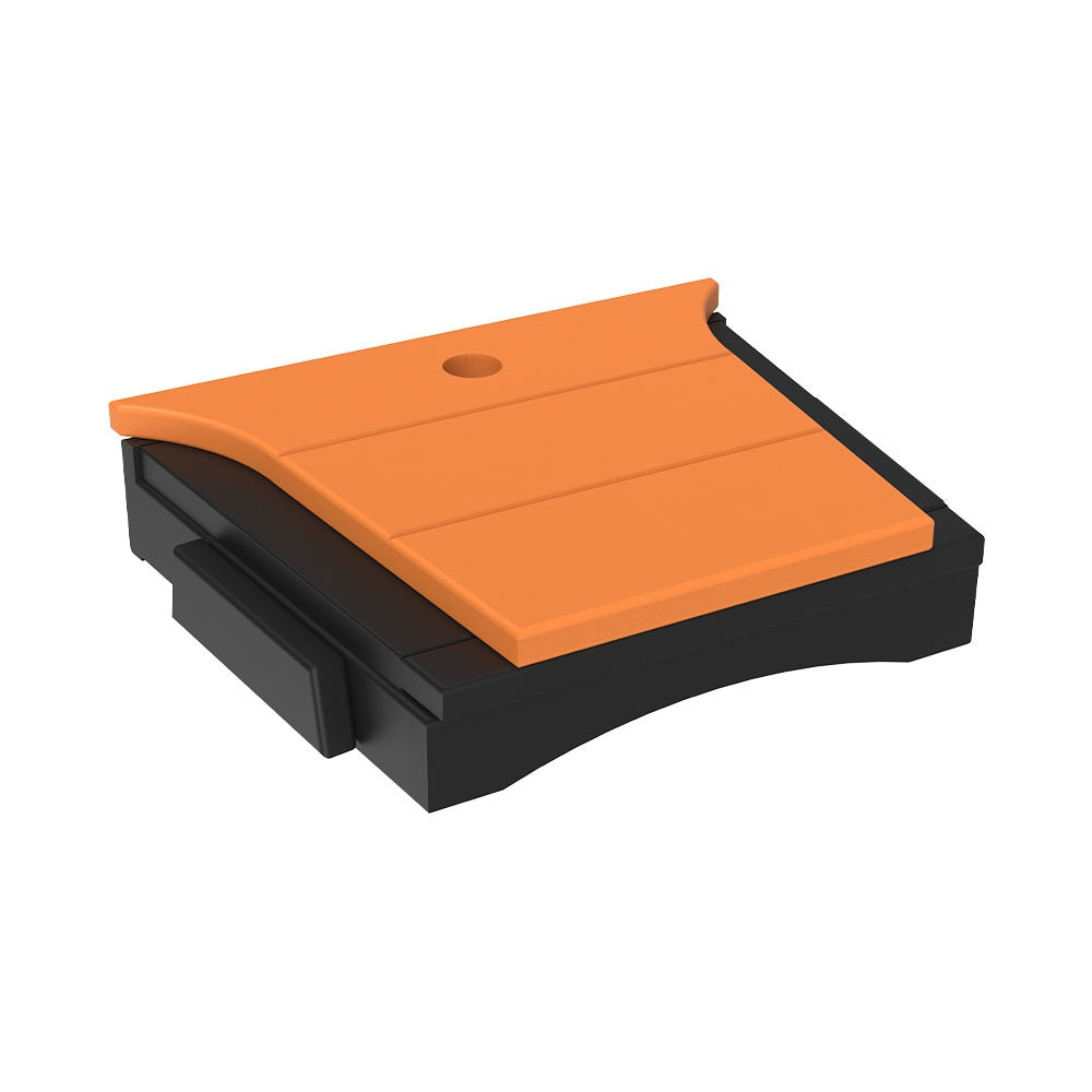 This is the Tangerine and Black colored tete-a-tete table on a white background.