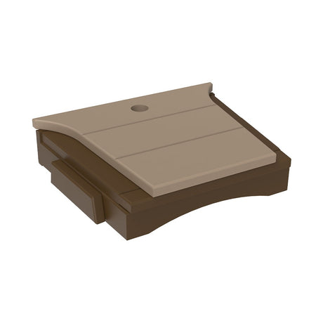 This is the Weatherwood and Chestnut Brown colored tete-a-tete table on a white background.