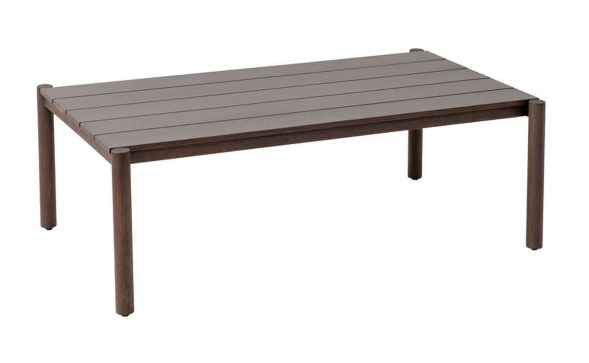 This image shows the brown rectangular dining table on a white background.