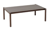 This image shows the brown rectangular dining table on a white background.