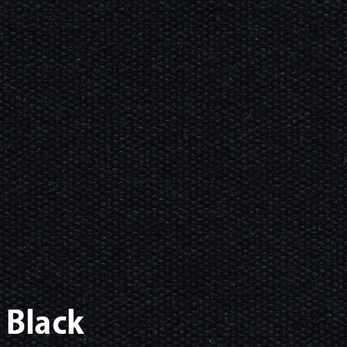 An up close view of the black fabric of this umbrella.
