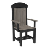 This is the Coastal Gray and Black colored Classic Arm Chair on a white background.