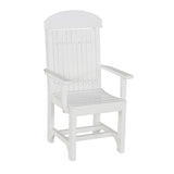 This is the White colored Classic Arm Chair on a white background.