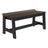 This is the Brazilian Walnut and Black colored Cafe Dining Bench on a white background.