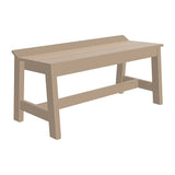 This is the Weatherwood colored Cafe Dining Bench on a white background.