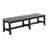 This is the Coastal Gray and Black colored Cafe Dining Bench on a white background.