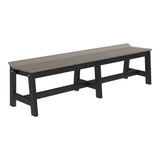 This is the Coastal Gray and Black colored Cafe Dining Bench on a white background.