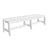 This is the White colored Cafe Dining Bench on a white background.