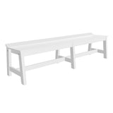 This is the White colored Cafe Dining Bench on a white background.
