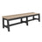 This is the Weatherwood and Black colored Cafe Dining Bench on a white background.